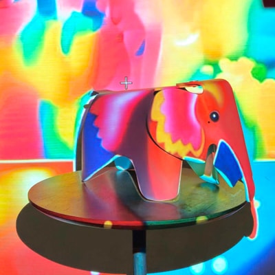 Projected AI concept visualization for generative mapping.